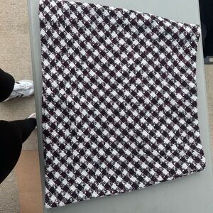 Pink Lily Tweed Skirt in Black, White, and Burgundy